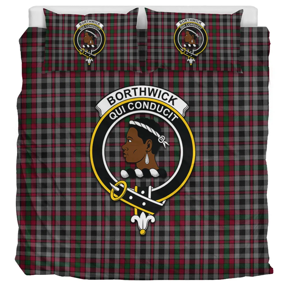 Borthwick Tartan Bedding Set with Family Crest