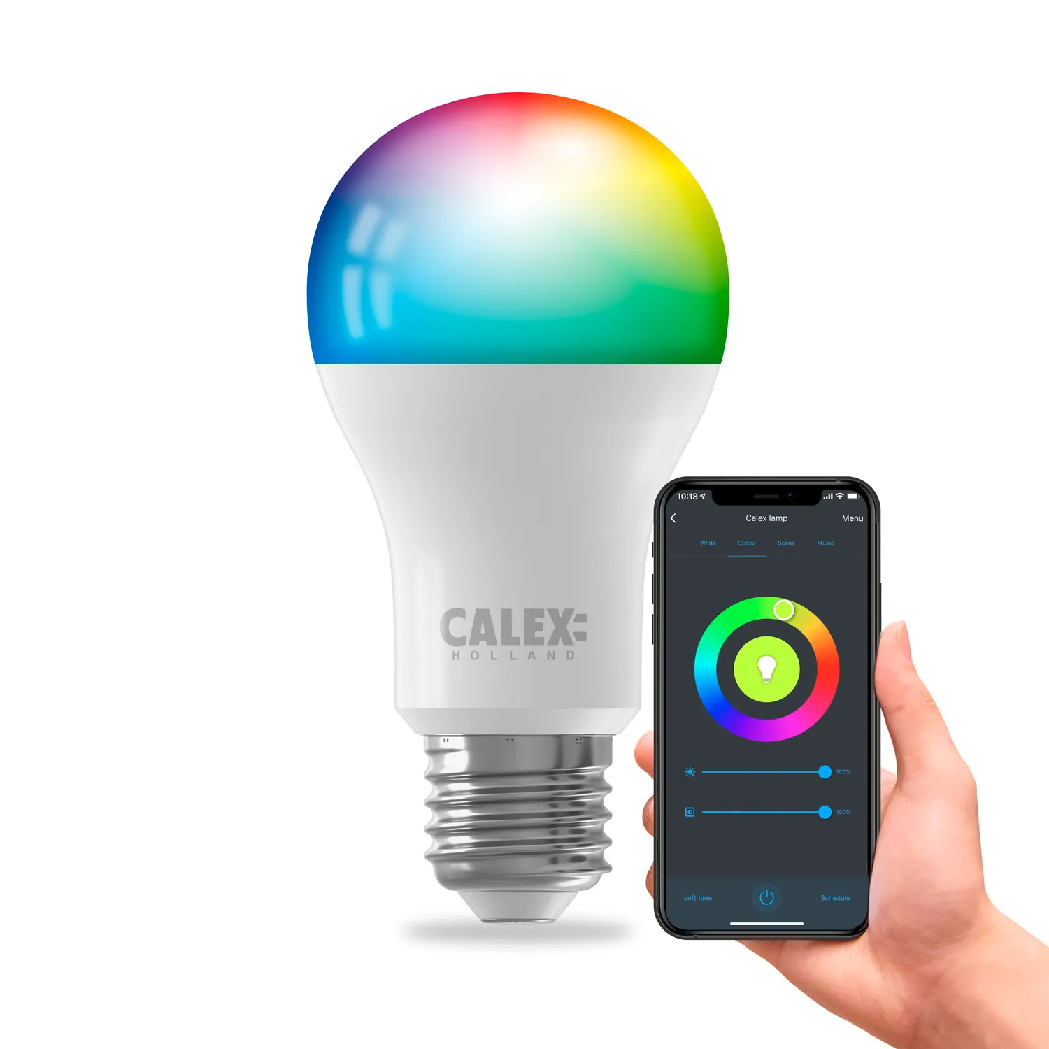 Calex Smart LED Bulb - E27 - A60 - RGB   Warm White - 9.4W