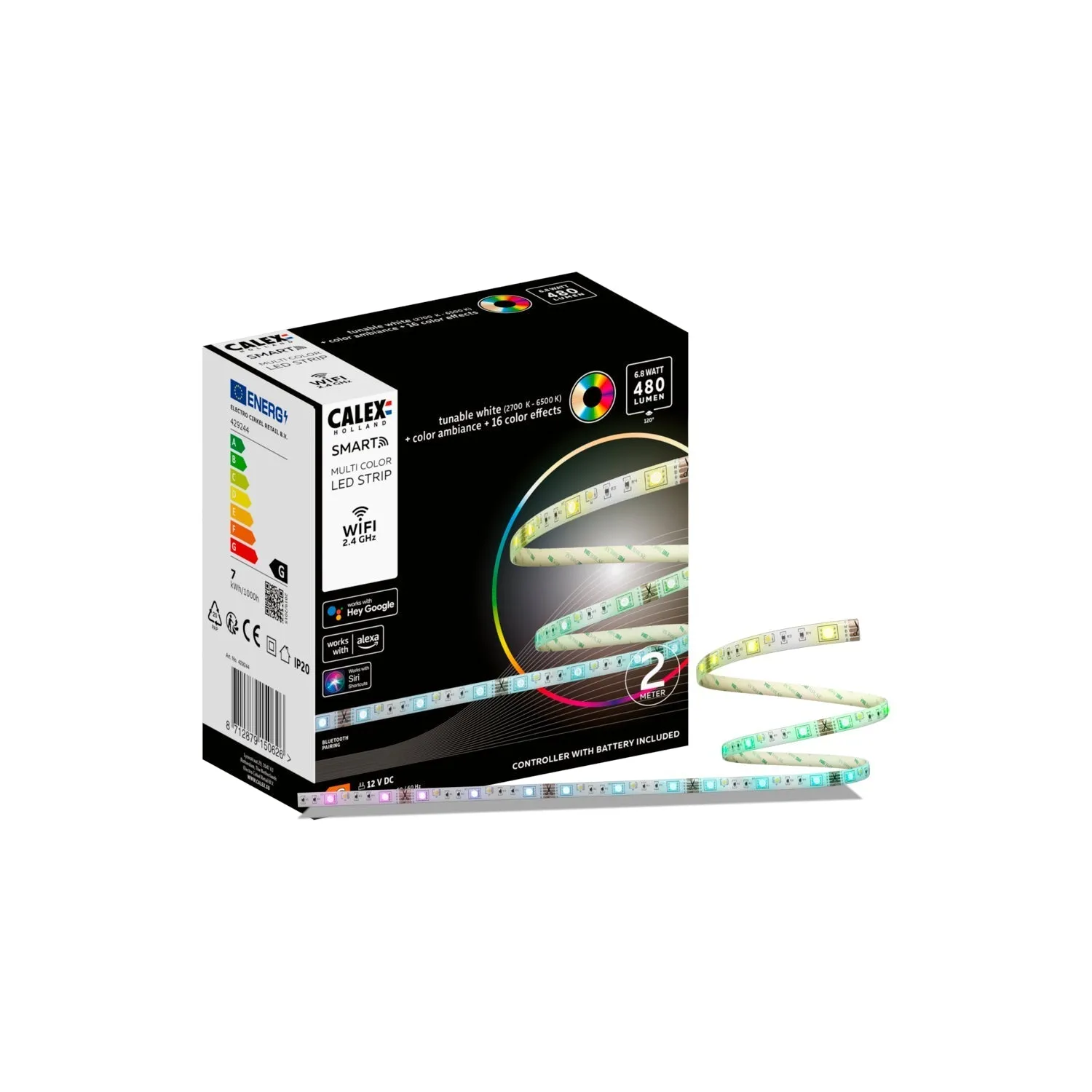 Calex Smart LED Strip - 2m - RGB Warm White