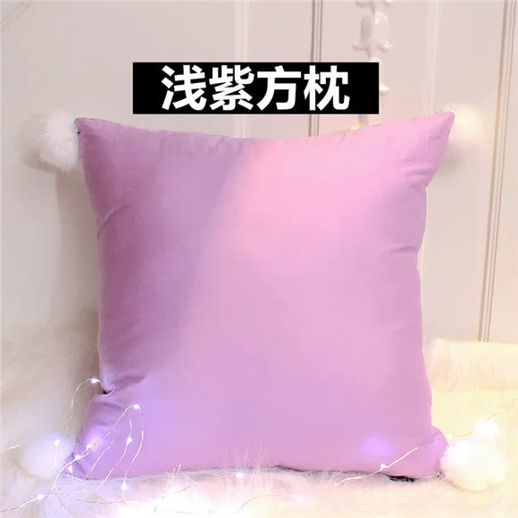 Candy Purple 100% Cotton Luxury Model Room Decor Pillows