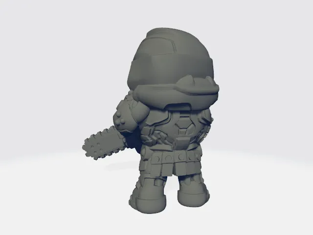 Capsule Chibi - Doomed Marine (Chainsaw)