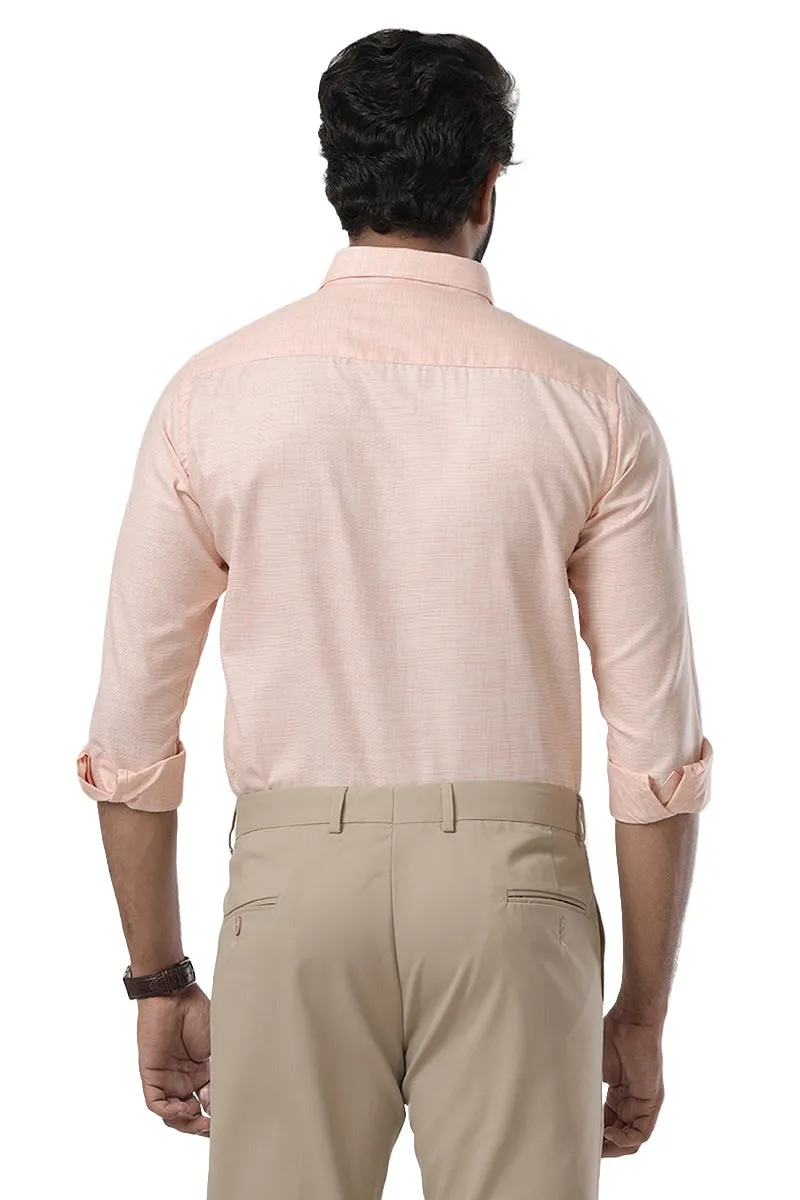 Cardiff - Light Orange Shirt For Men | Ariser