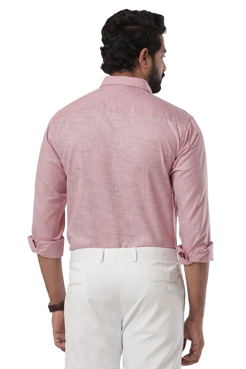 Cardiff - Pale Pink Formal Shirt For Men | Ariser