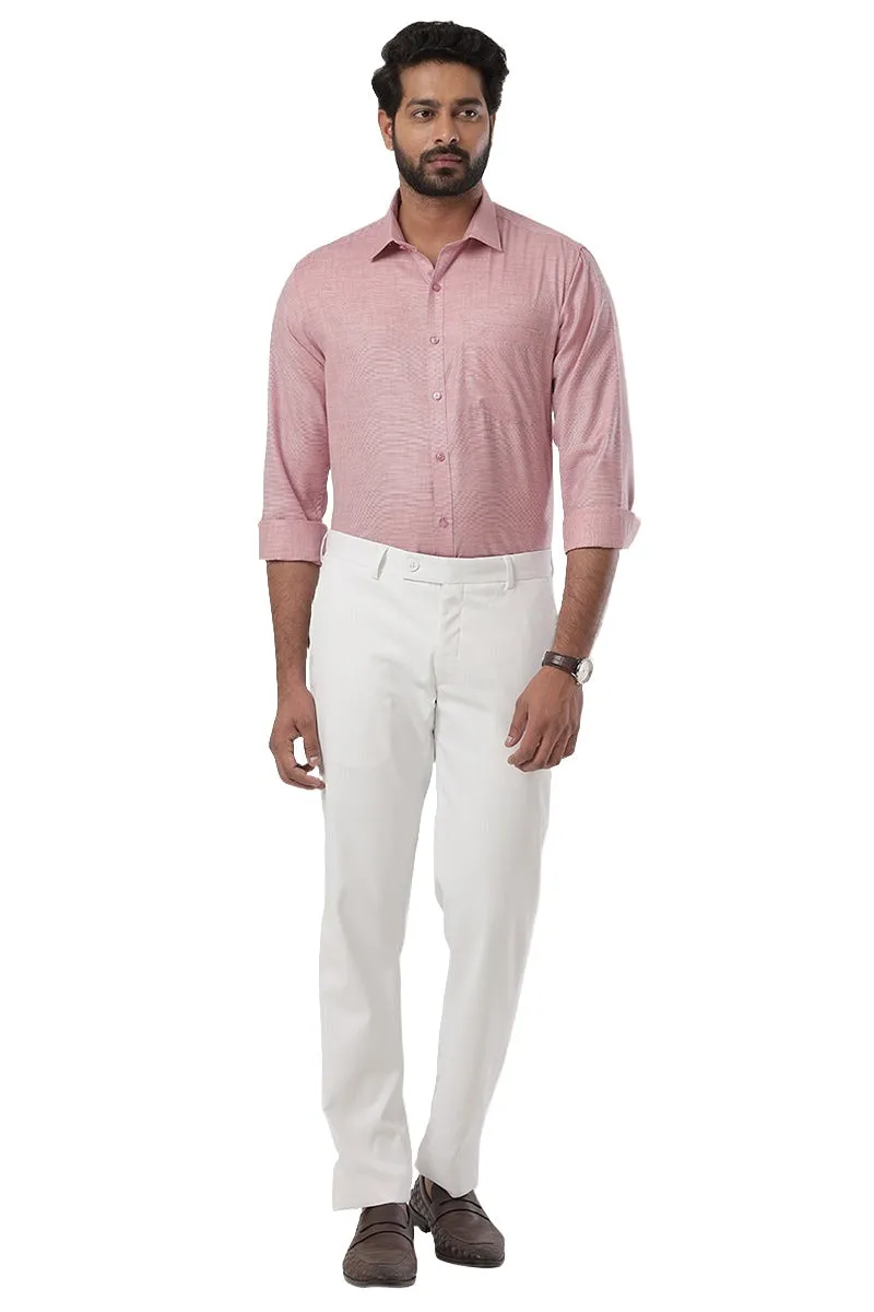 Cardiff - Pale Pink Formal Shirt For Men | Ariser