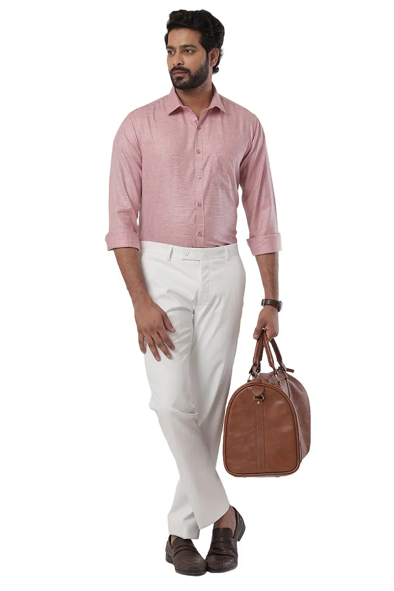 Cardiff - Pale Pink Formal Shirt For Men | Ariser