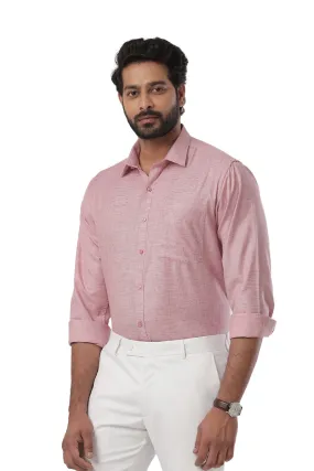 Cardiff - Pale Pink Formal Shirt For Men | Ariser