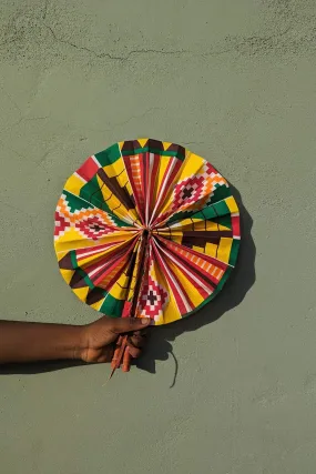 Carnival African Print Folding Fan