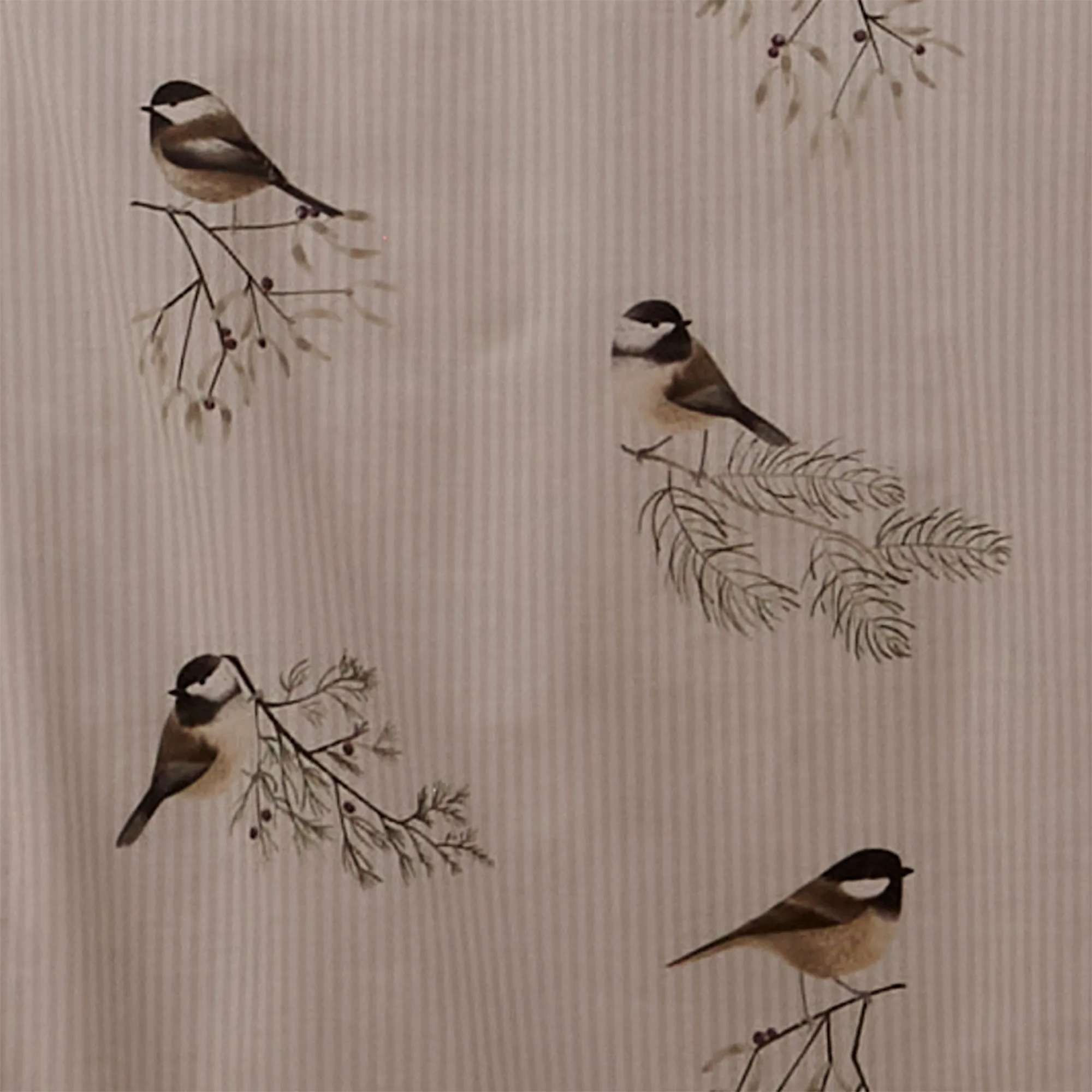 Chickadee's Duvet Cover Set by Dreams & Drapes Lodge in Natural