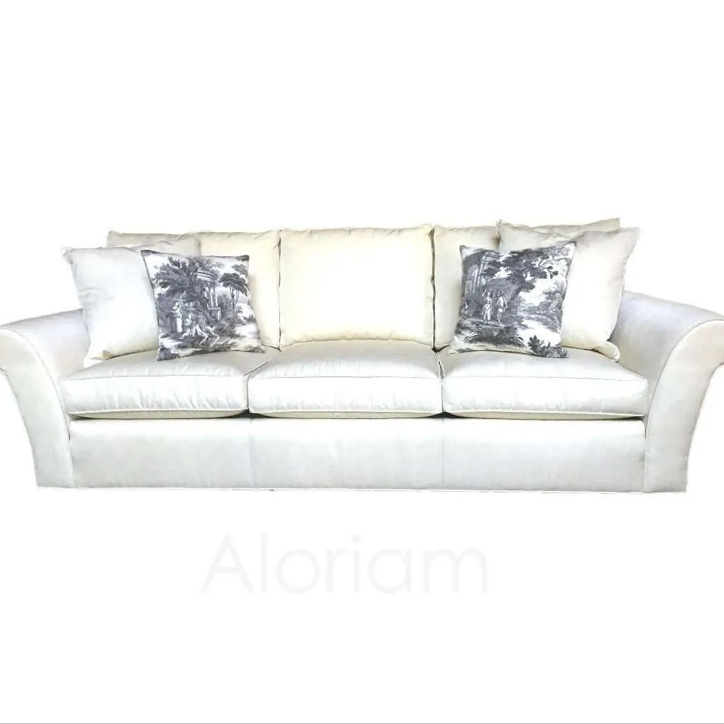 (CLEARANCE) Classical Greek Grand Toile Gray White Pillow Cover