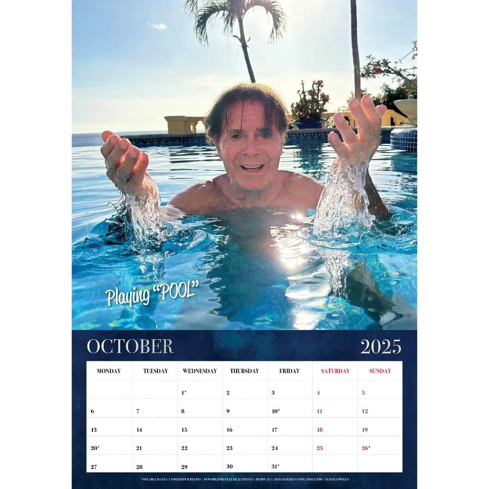 Cliff Richard A3 Calendar 2025 - Official Licensed Merchandise