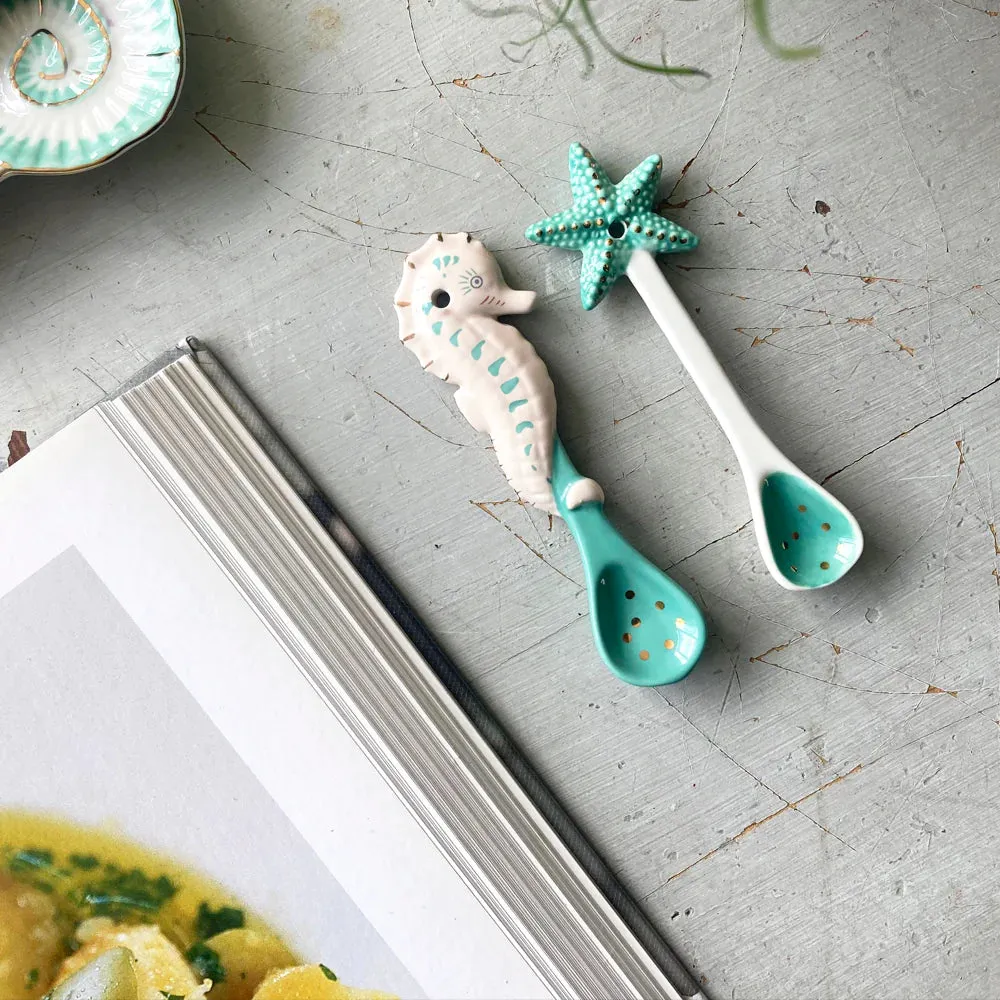 Coral Seahorse and Starfish Spoon Set-house of disaster