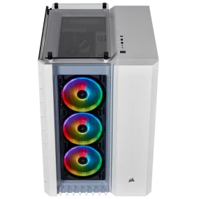 CORSAIR ICUE 465X TG WHITE MID-TOWER ATX CABINET