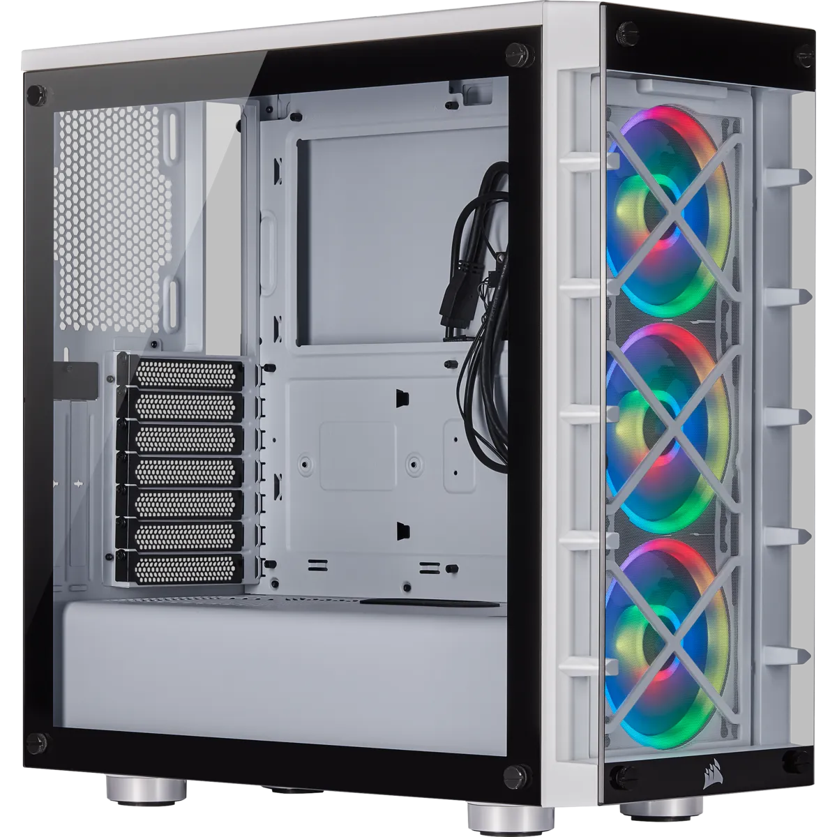 CORSAIR ICUE 465X TG WHITE MID-TOWER ATX CABINET