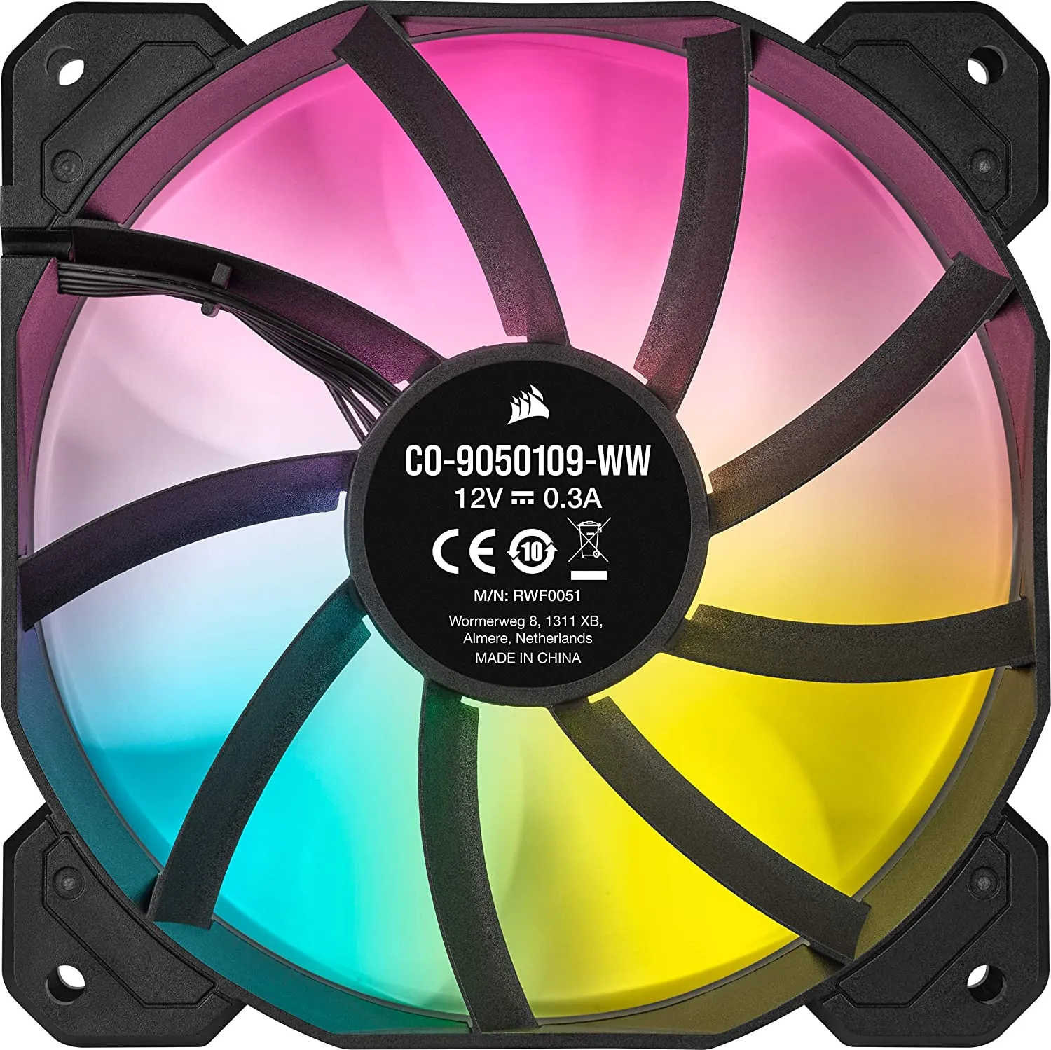 Corsair iCUE SP120 ELITE Performance 12cm PWM RGB Case Fans x3, 8 ARGB LEDs, Hydraulic Bearing, Lighting Node CORE Included