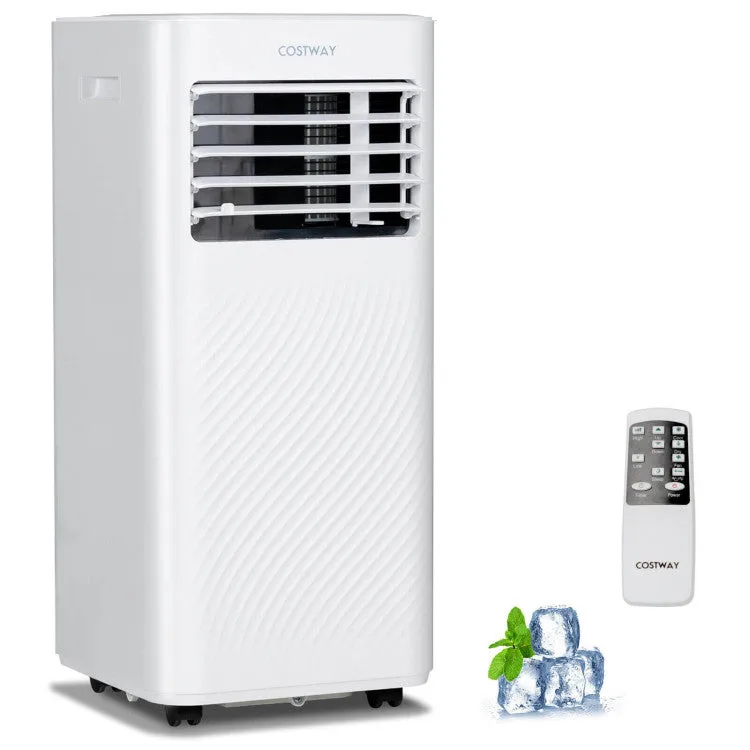 Costway 8000 BTU(Ashrae) Portable Air Conditioner Cools 250 Sq.Ft with Timer