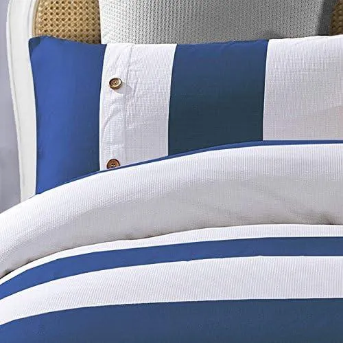 Cotton 3-Piece Nautical Stripe Duvet Cover Set