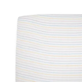 Cotton Muslin Crib Sheet - Unicorn Stripe