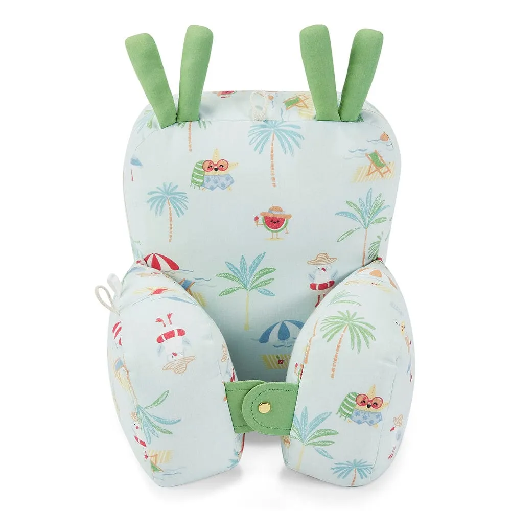 Cotton Pram Pillow cum Baby Seat , Sunny Citrus Splash