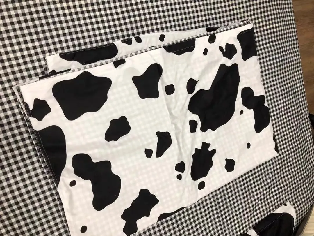 Cow black and white spots four-piece set KF82238