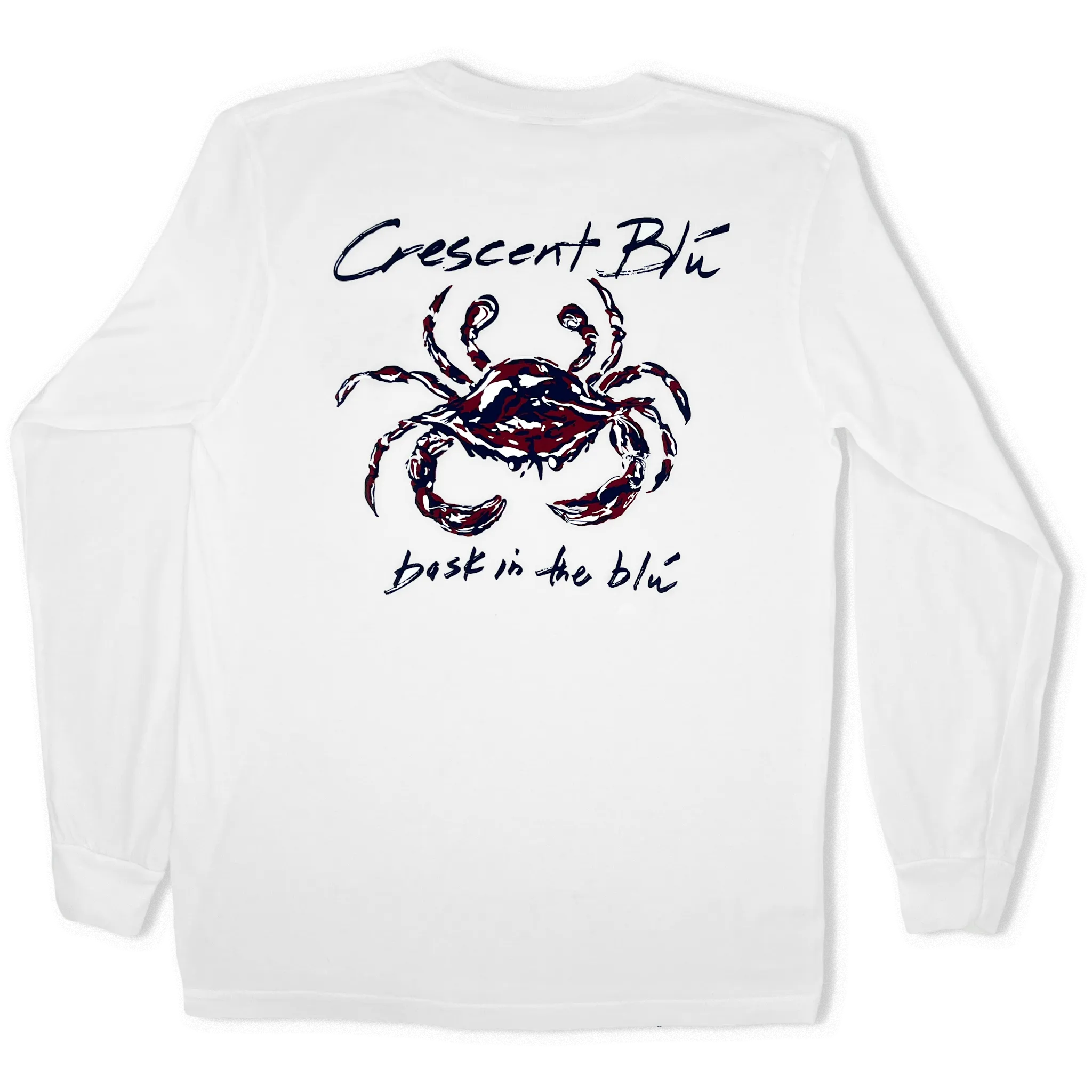 Crimson and Navy Crab Long Sleeve T-shirt