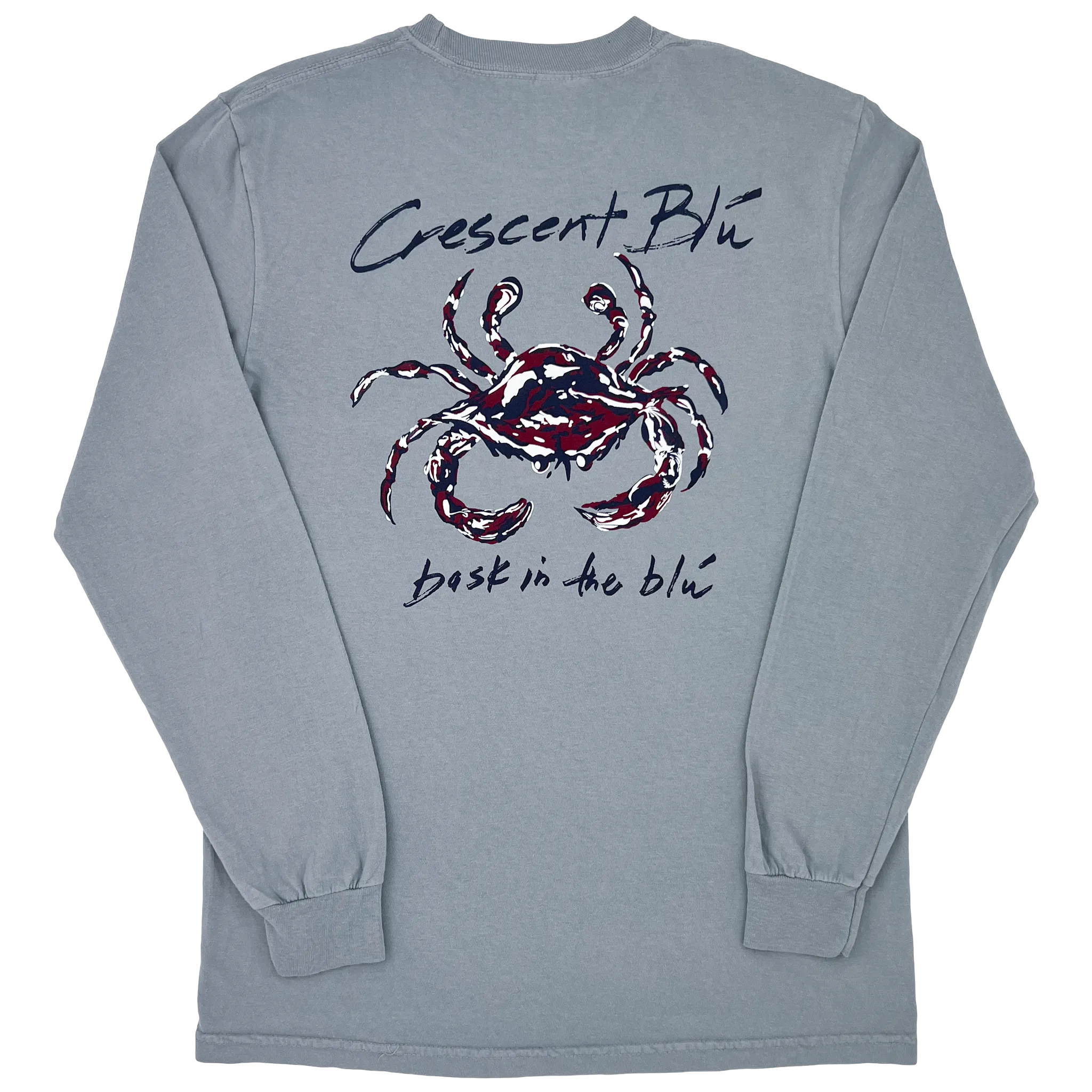 Crimson and Navy Crab Long Sleeve T-shirt