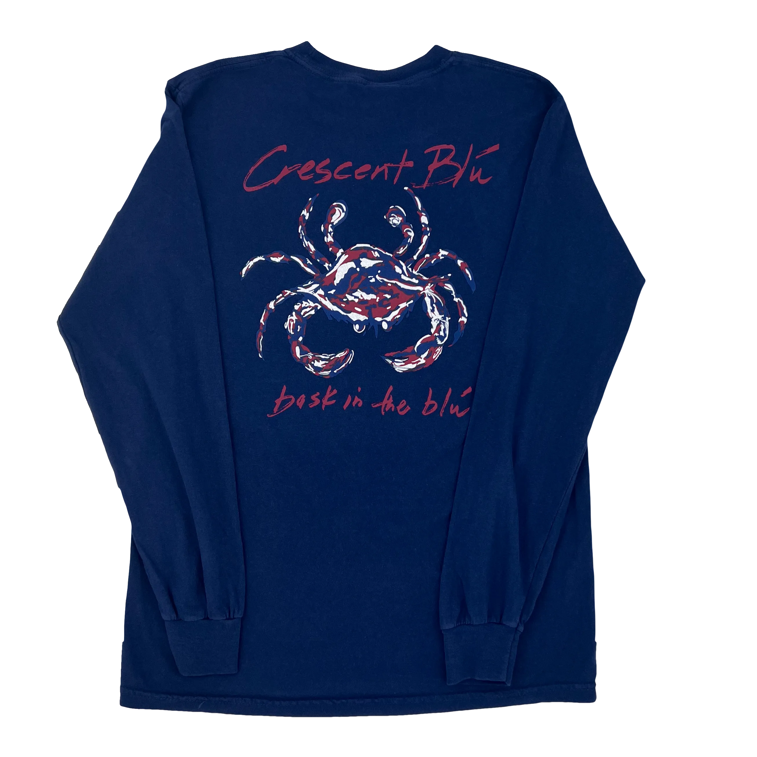 Crimson and Navy Crab Long Sleeve T-shirt