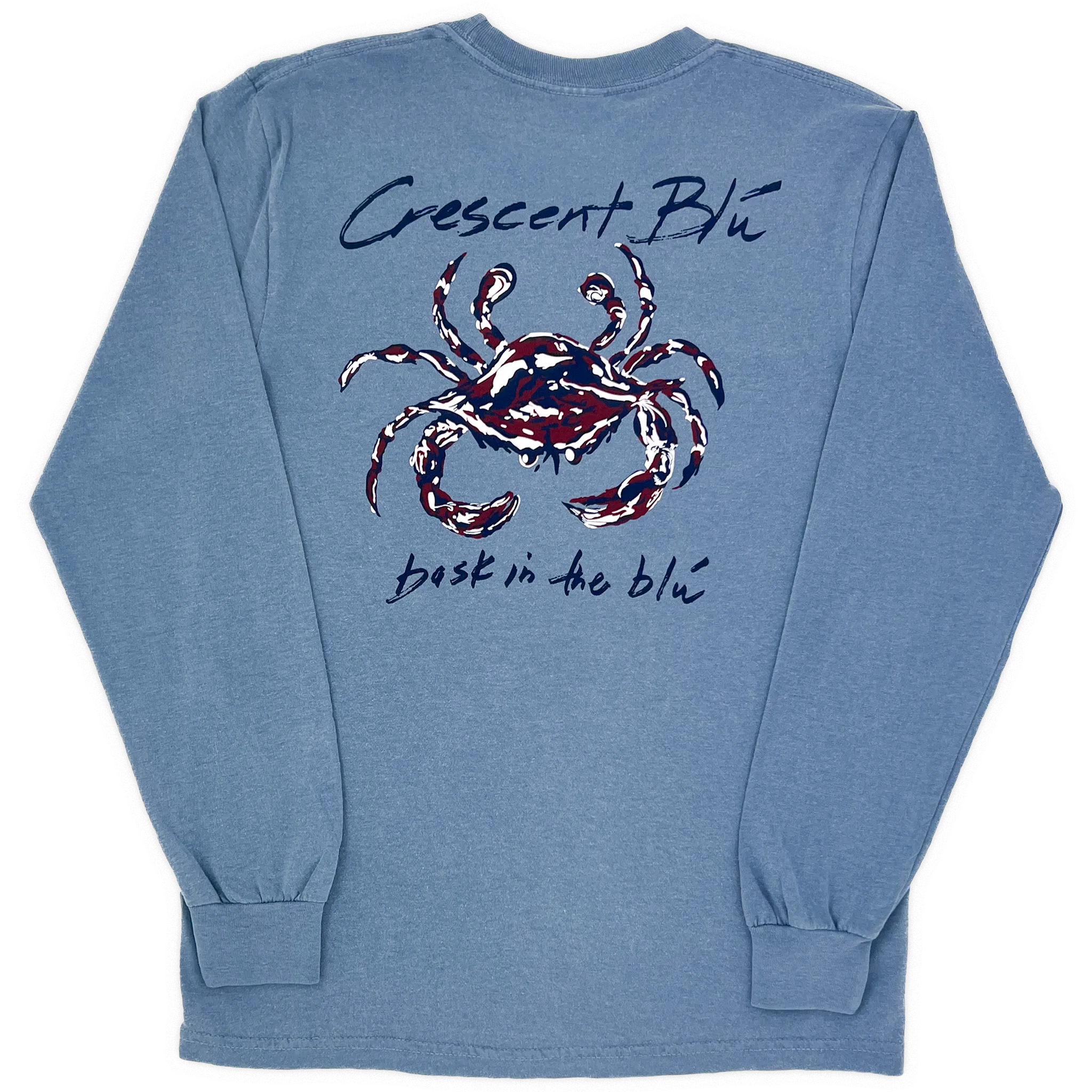 Crimson and Navy Crab Long Sleeve T-shirt