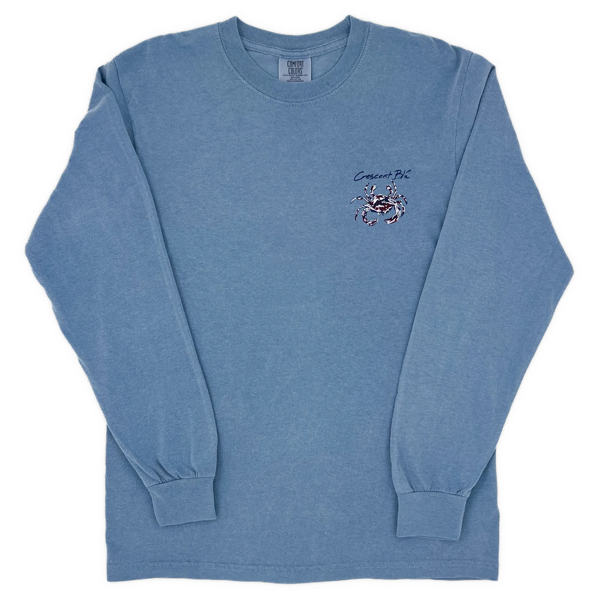 Crimson and Navy Crab Long Sleeve T-shirt