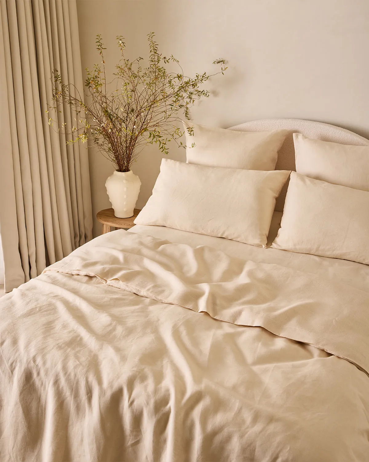 Crème 100% French Flax Linen Duvet Cover