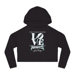 Crop Graphic Hoodie - Love Hurts