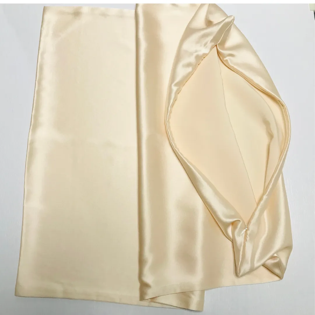 Custom Wholesale Silk Pillowcase 19 Momme Zipper Closure - King Size