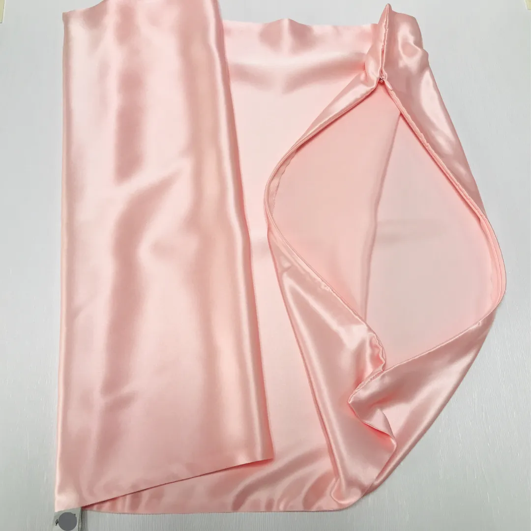 Custom Wholesale Silk Pillowcase 19 Momme Zipper Closure - King Size