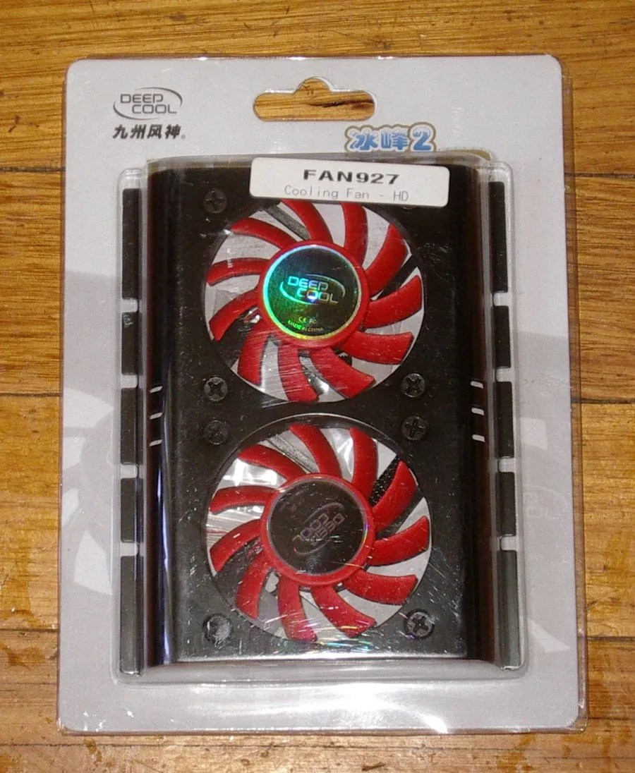 Deep Cool Icedisk 2 Twin Cooling Fan for 3.5" Hard Disk Drives - Part # FAN927