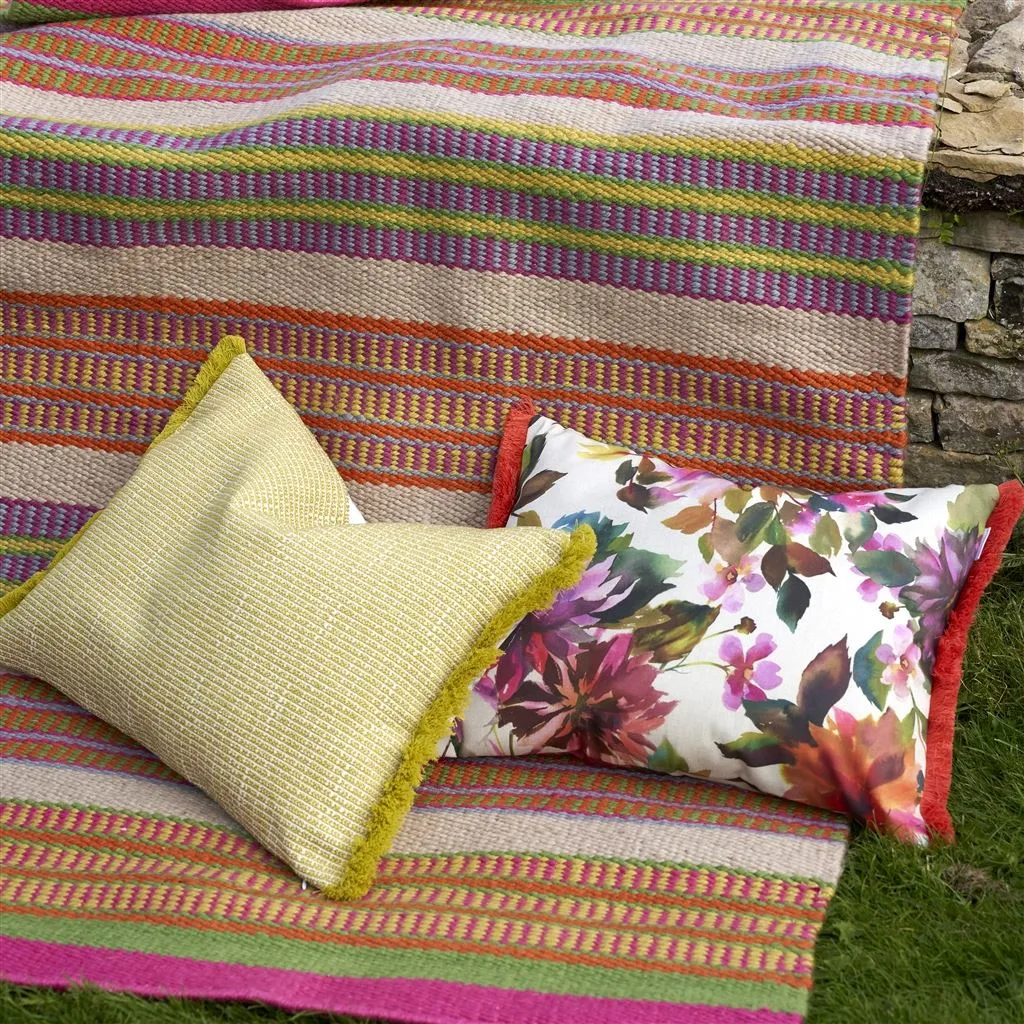 Designers Guild Manchu Fuchsia Outdoor Decorative Pillow