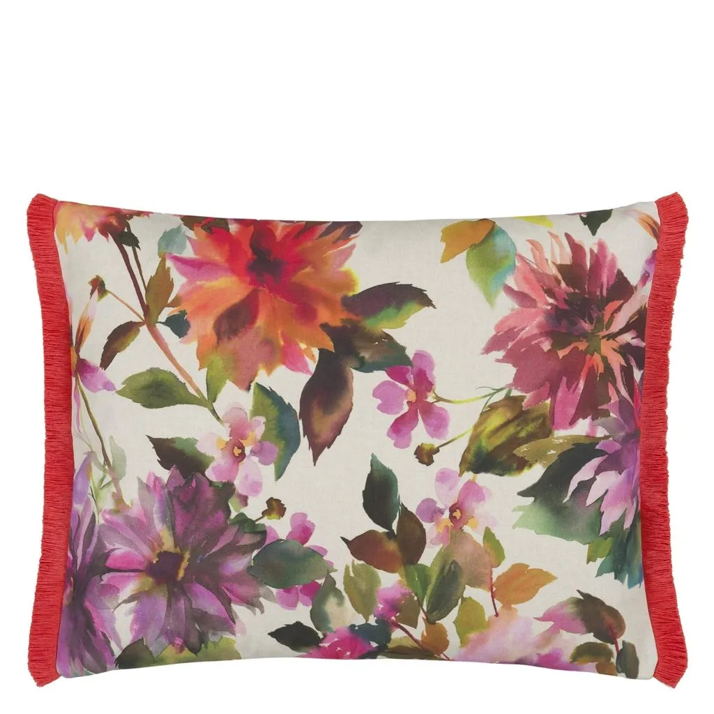 Designers Guild Manchu Fuchsia Outdoor Decorative Pillow