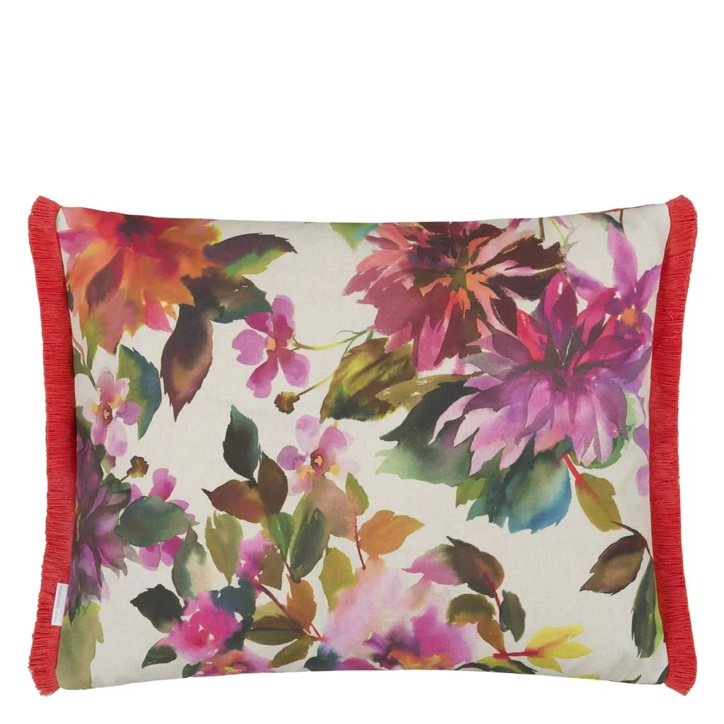 Designers Guild Manchu Fuchsia Outdoor Decorative Pillow