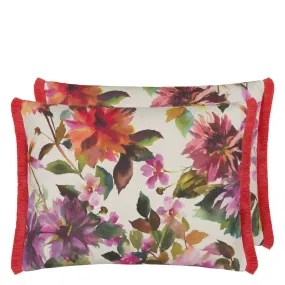 Designers Guild Manchu Fuchsia Outdoor Decorative Pillow