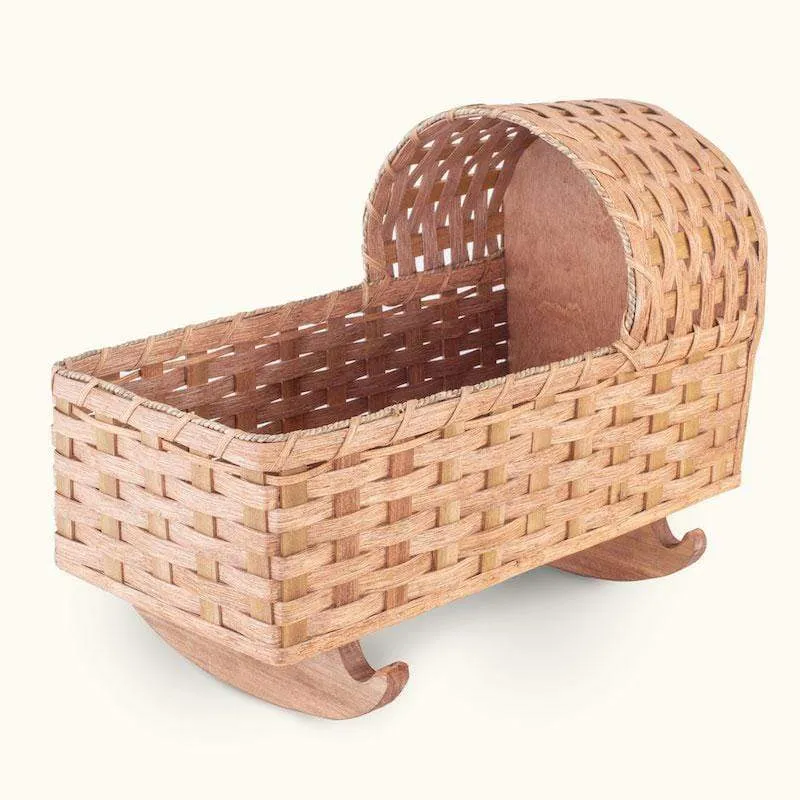 Doll Cradle | Vintage Amish Woven Wooden Handmade Bed