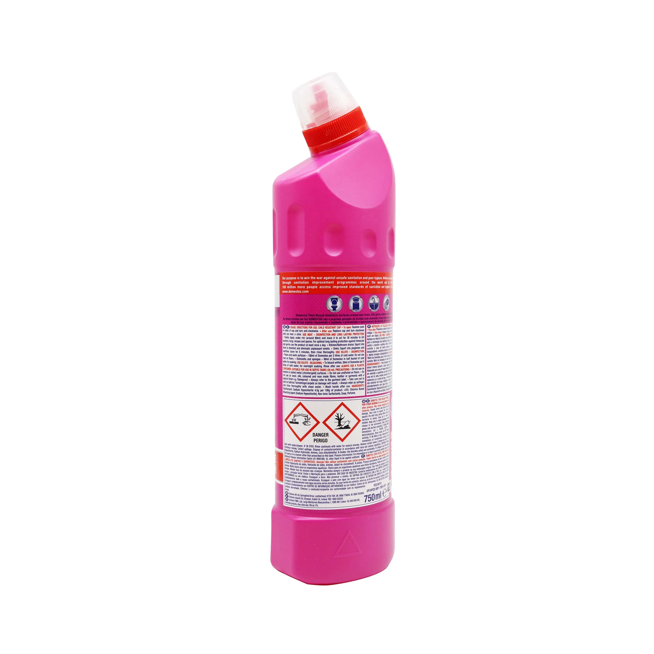 Domestos Pink Power Thick Bleach 750ML