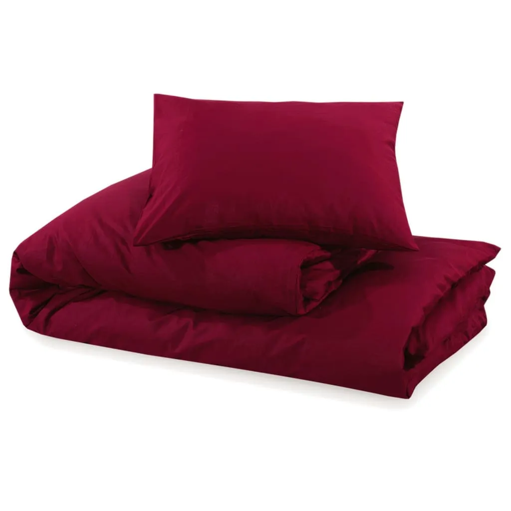 Duvet Cover Set Bordeaux 220x240 cm Light-weight Microfiber