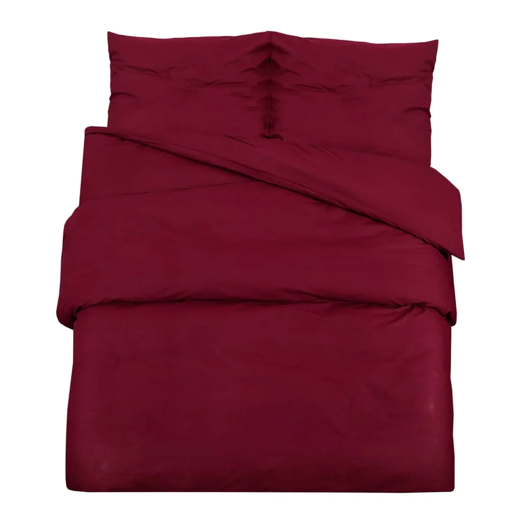 Duvet Cover Set Bordeaux 220x240 cm Light-weight Microfiber