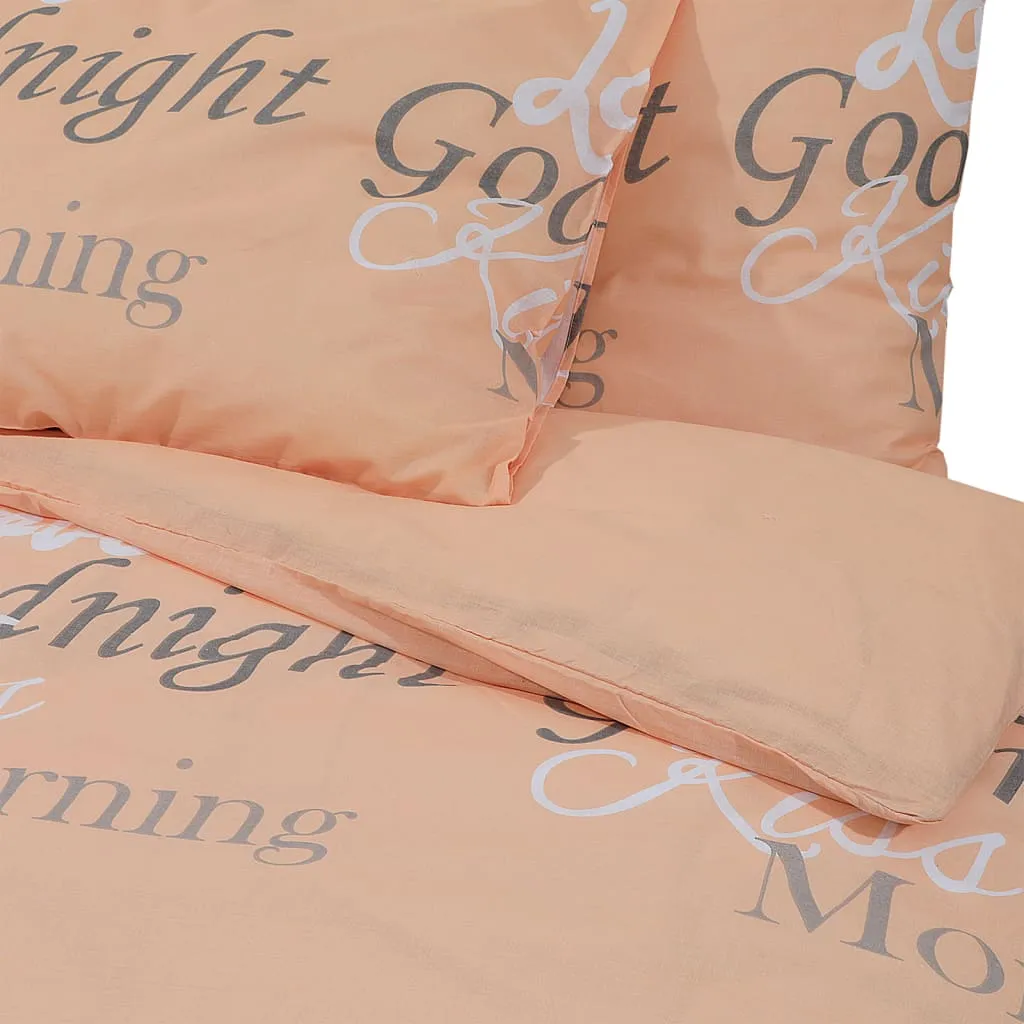 Duvet Cover Set Pink 225x220 cm Cotton