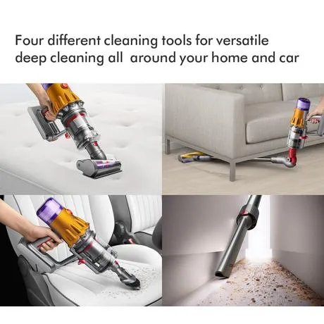 Dyson V12 Detect Absolute Cordless Stick Vacuum Cleaner Up To 60 Minutes Run Time - Yellow