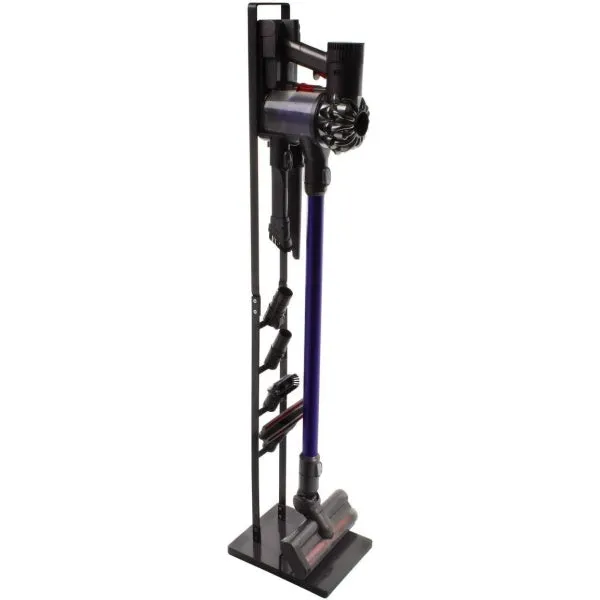 DYSON Vacuum Cleaner and Accessories Storage Rack Stand, Freestanding Metal Stick Design-No Drilling The Wall, Dark Grey PFC764