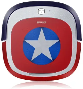 ECOVACS Robotics Deebot Slim Marvel Edition - Ultra-Flat Vacuum Cleaner with Direct Suction - Captain America