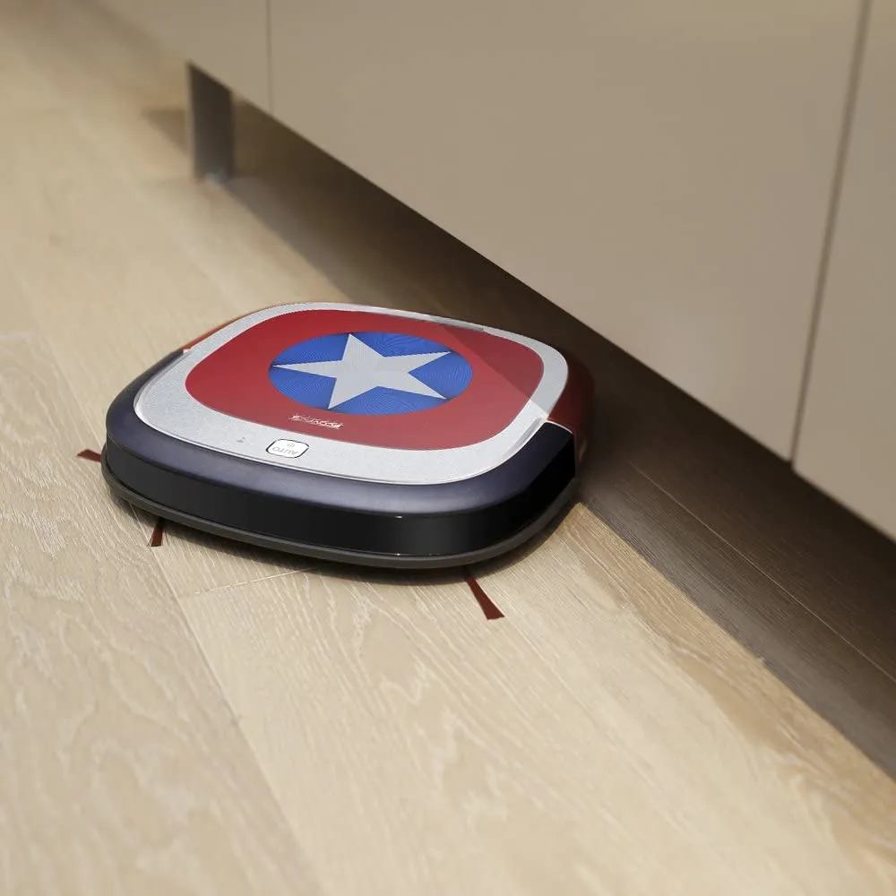 ECOVACS Robotics Deebot Slim Marvel Edition - Ultra-Flat Vacuum Cleaner with Direct Suction - Captain America