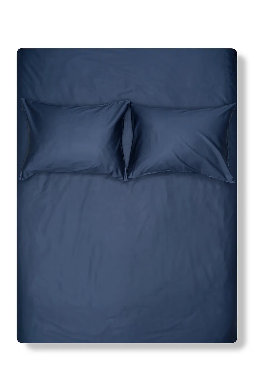 Egyptian Cotton Sateen Bedding in Marine Blue Color