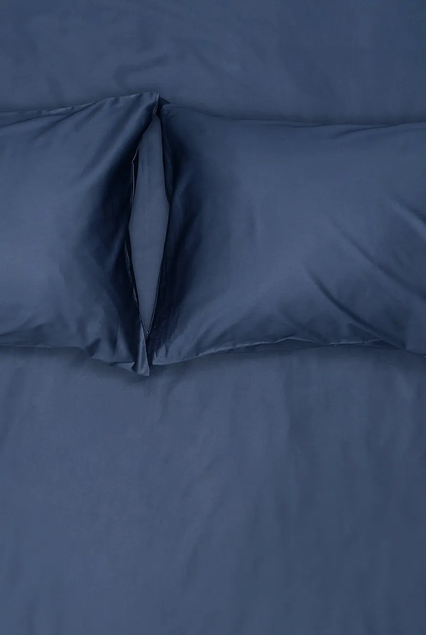 Egyptian Cotton Sateen Bedding in Marine Blue Color