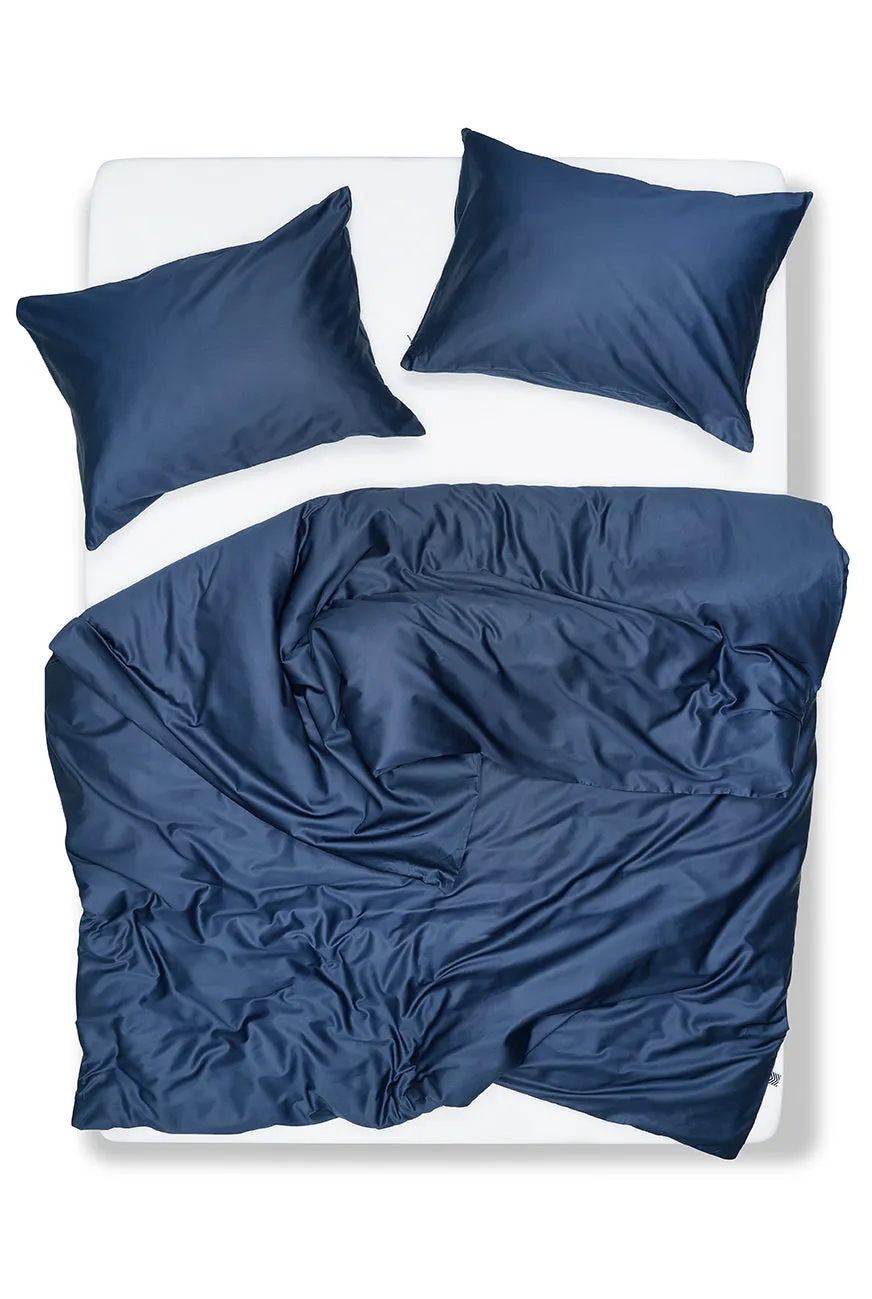 Egyptian Cotton Sateen Bedding in Marine Blue Color