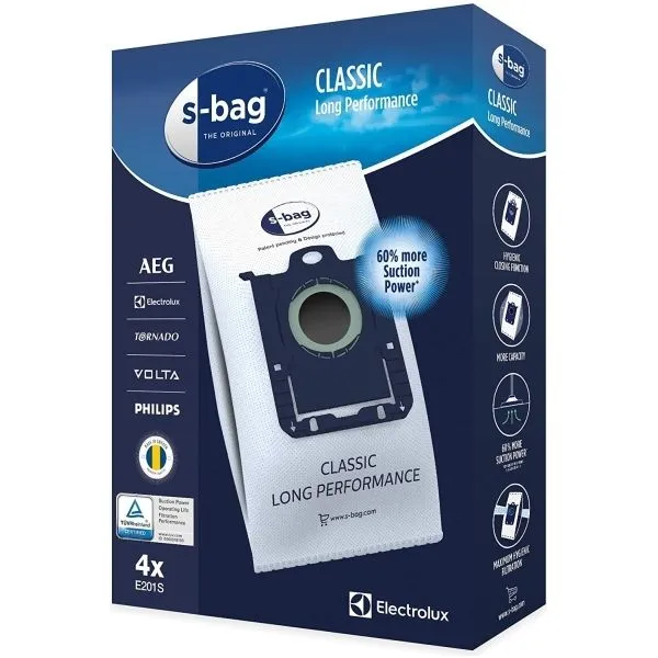 Electrolux Classic S-Bag Vacuum Bags | 4 Pack